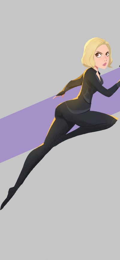 Fond d'écran iPhone Black Widow Minimalism 4k