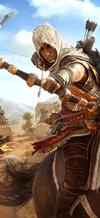 Fond d'écran iPhone Assassins Creed Origins Bayek And Aya 4k