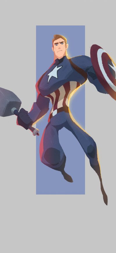 Fond d'écran iPhone 4k Captain America Minimalism