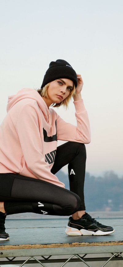 Fond d'écran iPhone Cara Delevingne Puma 8k 2019