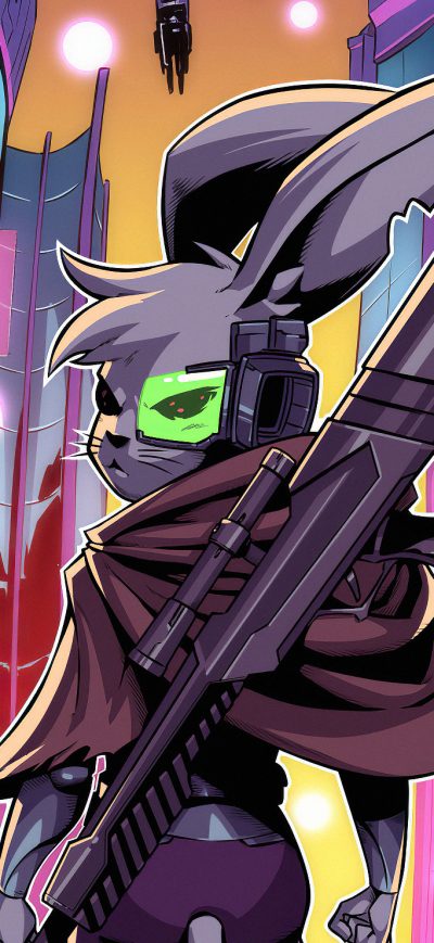 Fond d'écran iPhone Cyberpunk Rabbit