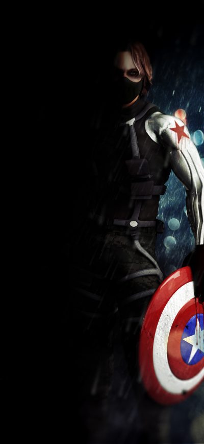 Fond d'écran iPhone Bucky Barnes The Winter Solider Artwork 5k