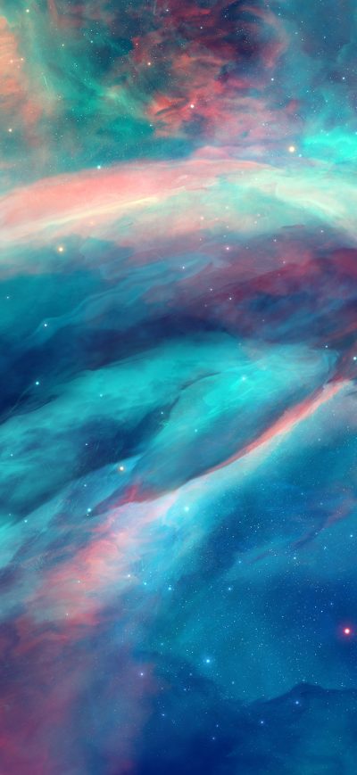 Fond d'écran iPhone Dolphin Nebula Space