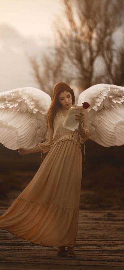 Fond d'écran Girl With Wings Angel sur iPhone