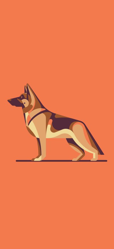Fond d'écran iPhone German Shepherd Illustration