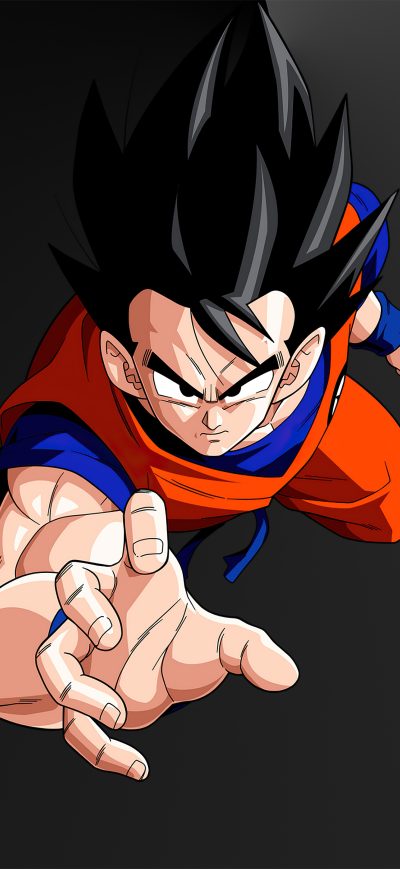 Fond d'écran iPhone Goku Minimal Dark 5k