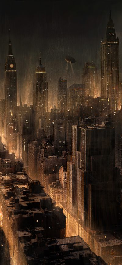Fond d'écran iPhone Gotham City Art