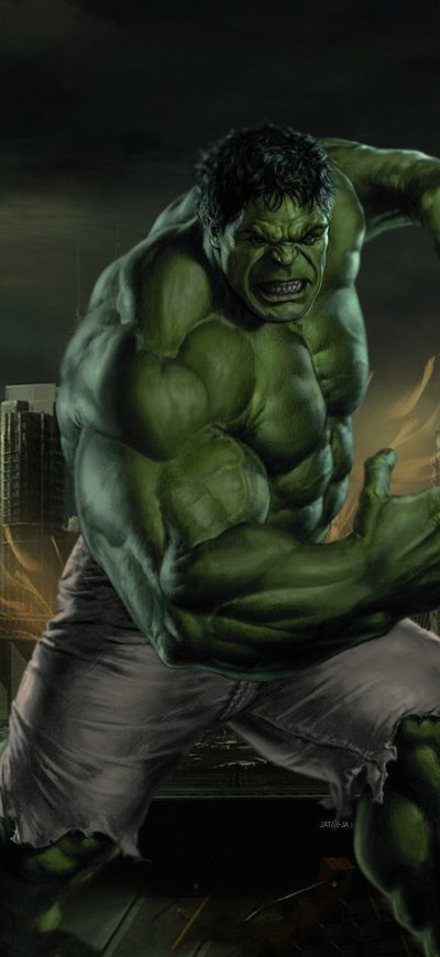Fond d'écran iPhone Hulk Smash 4k Art