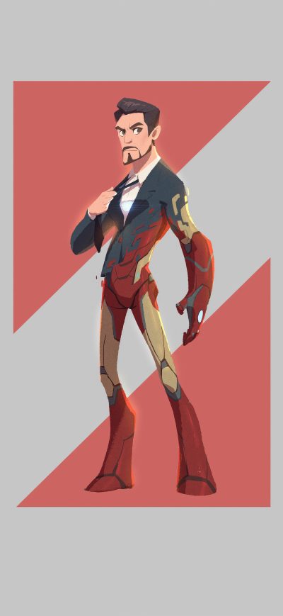 Fond d'écran iPhone Iron Man Tony Minimalism 4k