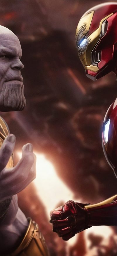 Fond d'écran iPhone 4k Iron Man Thanos