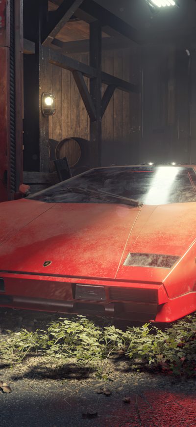 Fond d'écran iPhone Lamborghini Countach Eating Dust