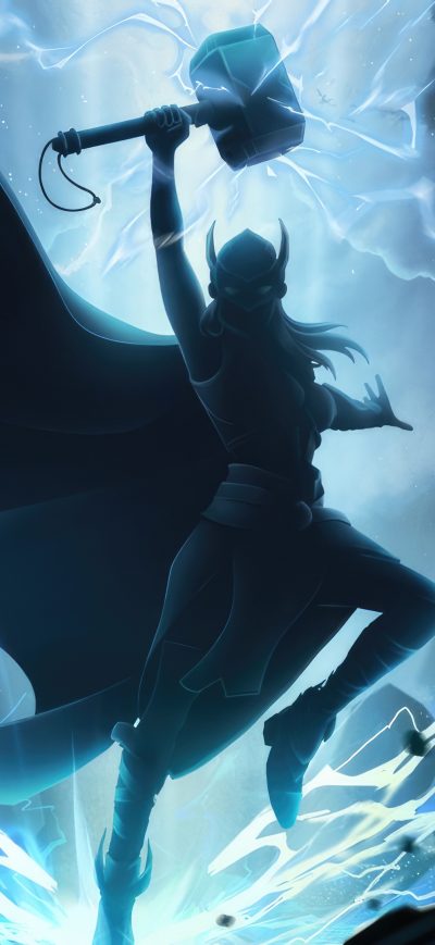 Fond d'écran iPhone Lady Thor Marvel Super War 4k
