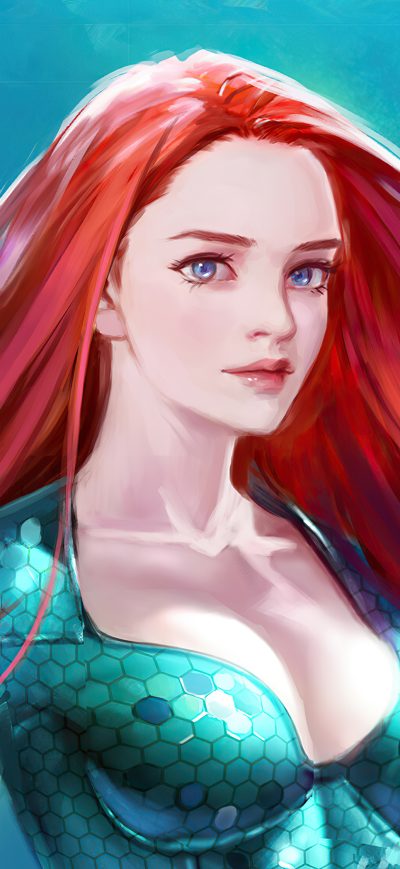 Fond d'écran iPhone Mera Fan Art 4k