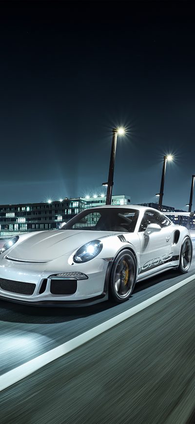 Fond d'écran iPhone Porsche White On Road