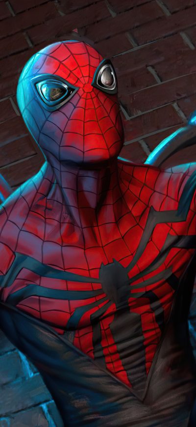 Fond d'écran iPhone Spiderman New Suit 4k