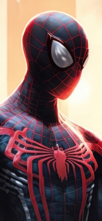Fond d'écran iPhone Miles Morales Spiderman 5k 2023