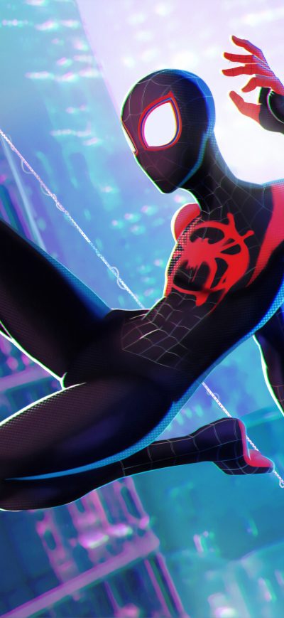 Fond d'écran iPhone Spider Verse Spider Away