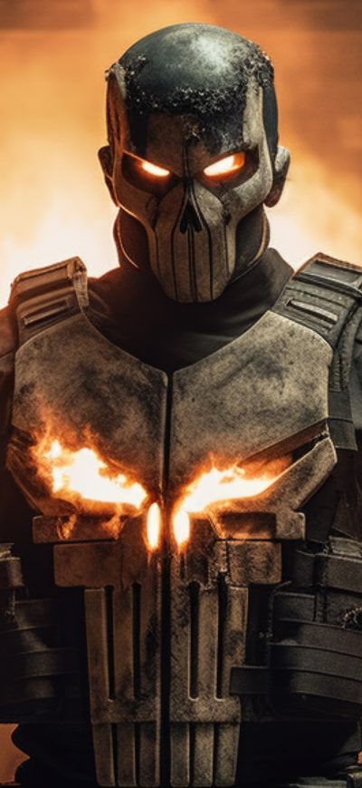 Fond d'écran iPhone The Punisher 4k 2023