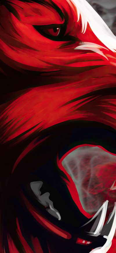 Fond d'écran iPhone Tiger Roar Art 4k