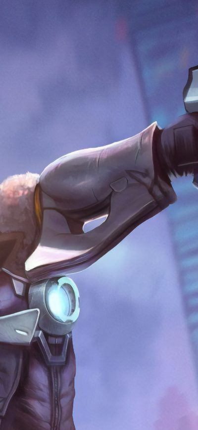 Fond d'écran iPhone Tracer Overwatch Art 4k