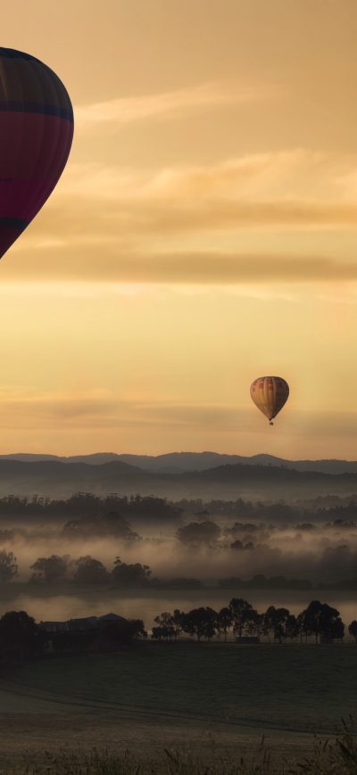 Fond d'écran iPhone Hot Air Balloons Floating 5k