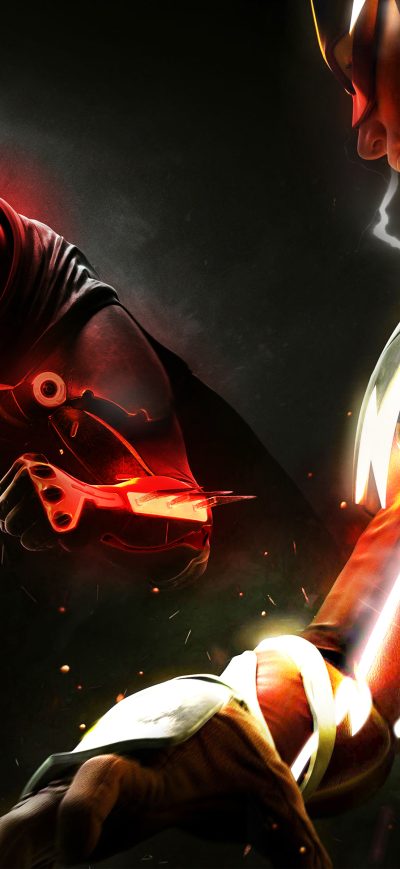 Fond d'écran iPhone Injustice 2 Fanart Poster Batman Vs Flash 4k