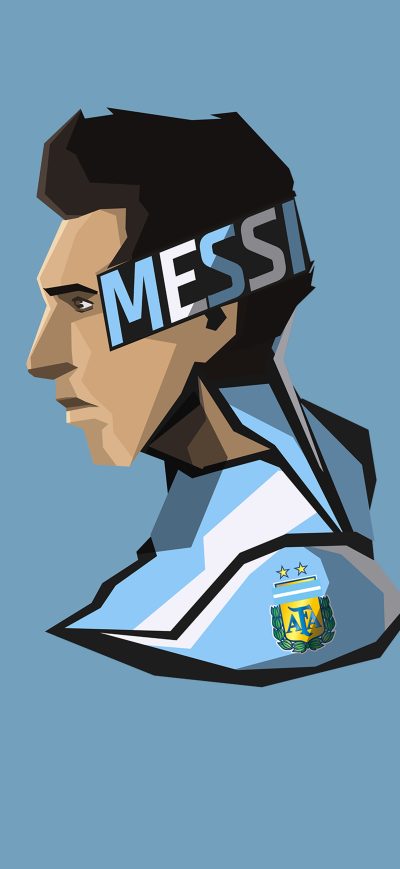 Fond d'écran iPhone Lionel Messi Minimalism 8k