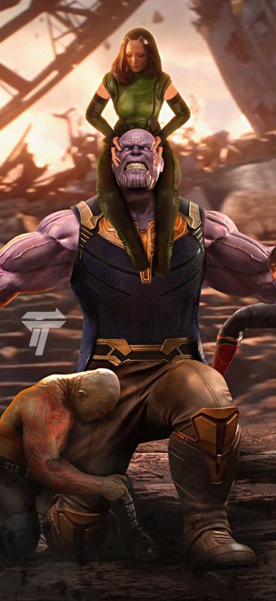 Fond d'écran iPhone Thanos Vs Avengers
