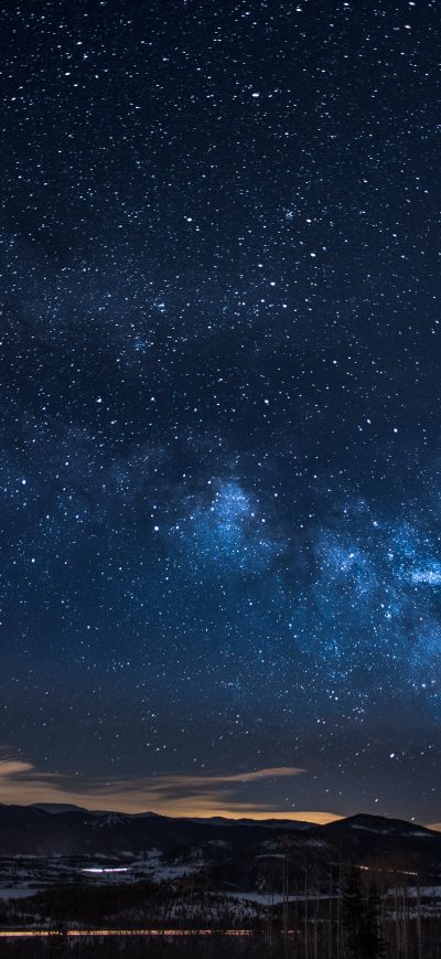 Fond d'écran iPhone Milkway Glowing Stars Sky 5k