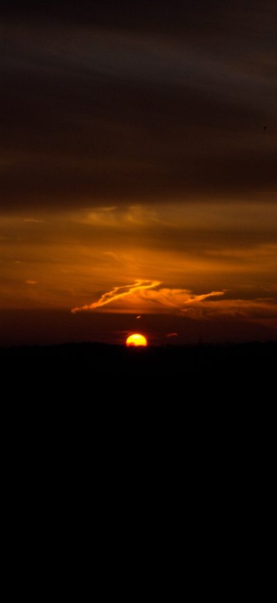 Fond d'écran iPhone Dark Sunset Evening 4k