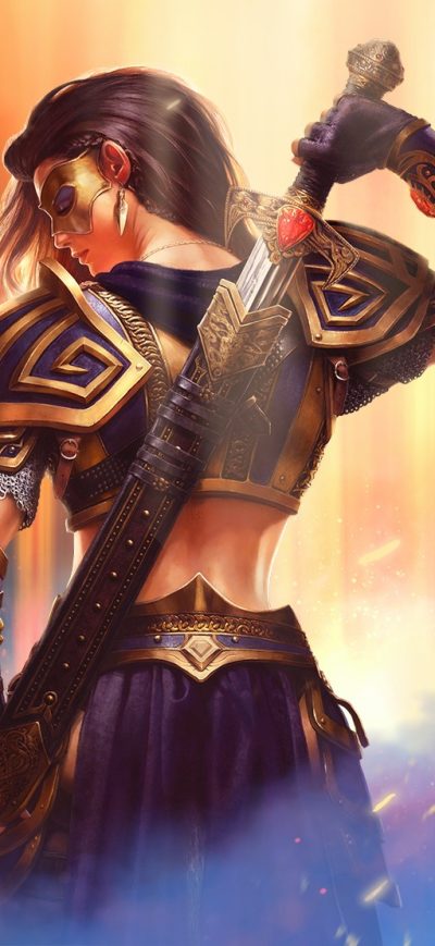 Fond d'écran iPhone Warrior Fantasy Girl