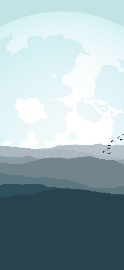 Fond d'écran iPhone Smoky Mountains Minimalism 4k