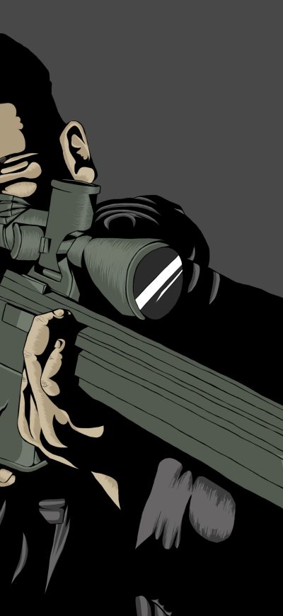 Fond d'écran iPhone The Punisher Fanart 4k