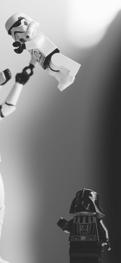 Fond d'écran iPhone Stormtrooper Darth Vader Toy Monochrome
