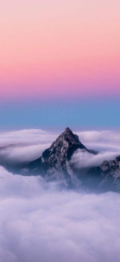 Fond d'écran iPhone Twin Peaks Mountains In Clouds 4k
