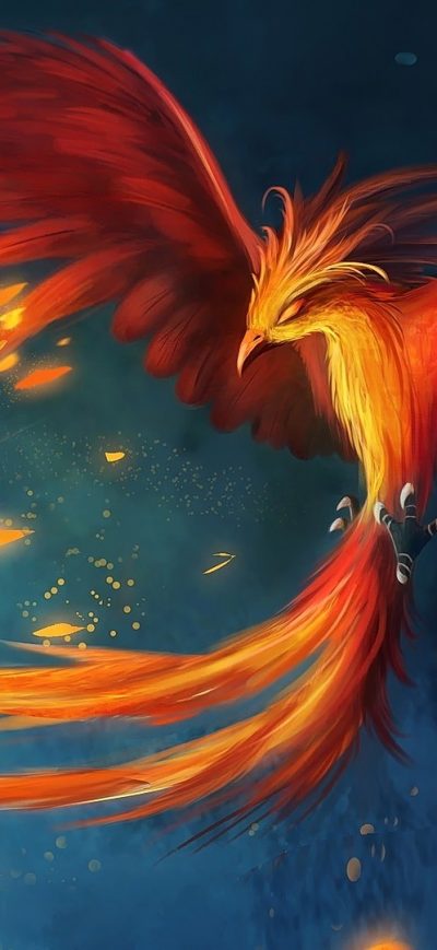 Fond d'écran Phoenix Art sur iPhone