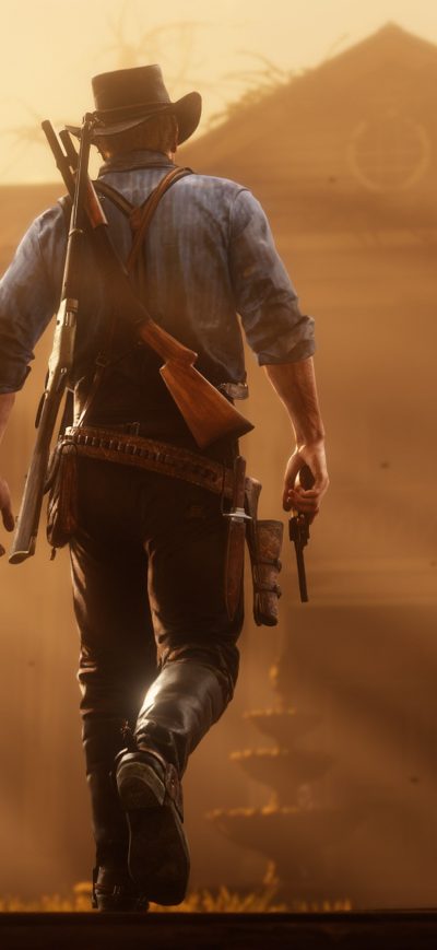 Fond d'écran iPhone Red Dead Redemption 2 Cowboys 4k