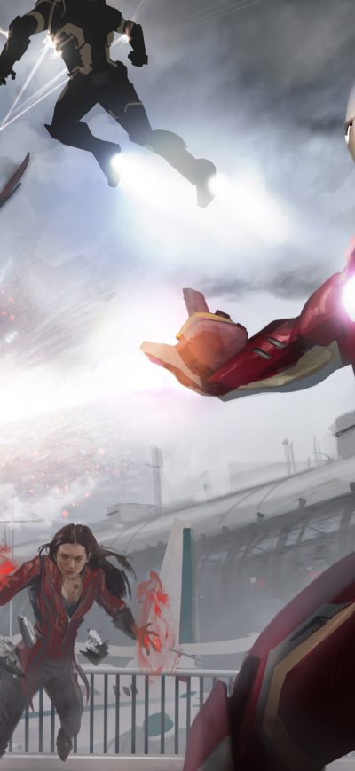 Fond d'écran iPhone Marvel Civil War Artwork