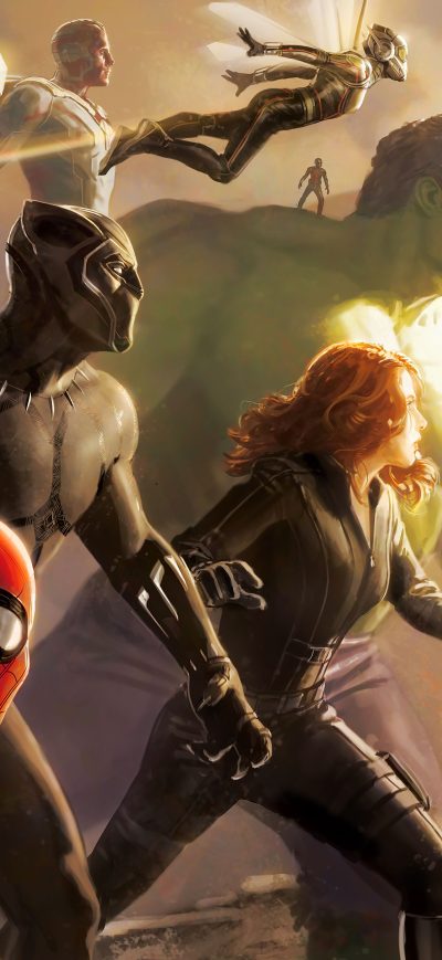 Fond d'écran iPhone Avengers Infinity War D23 Artwork 8k