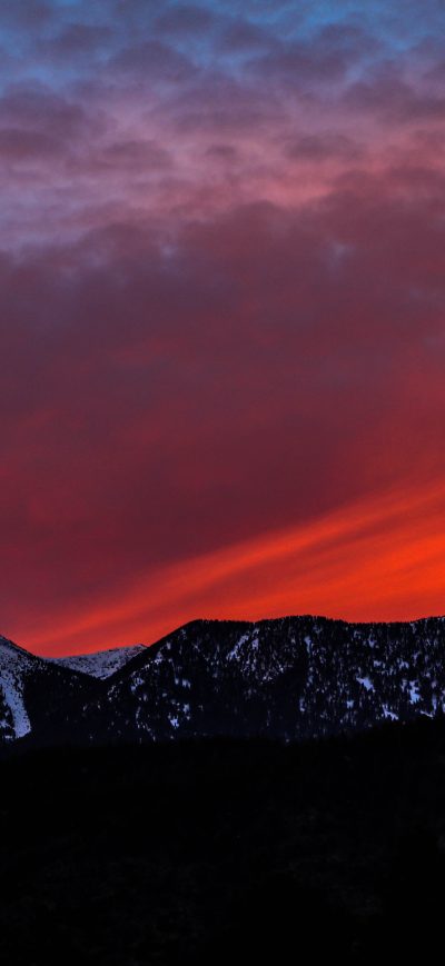 Fond d'écran iPhone Mountains Sky Sunset Snow 5k