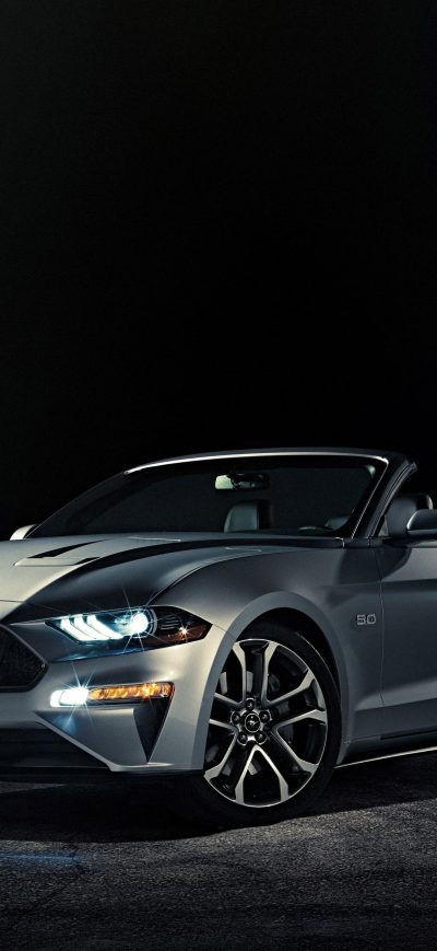 Fond d'écran Ford Mustang GT Convertible 2018 sur iPhone
