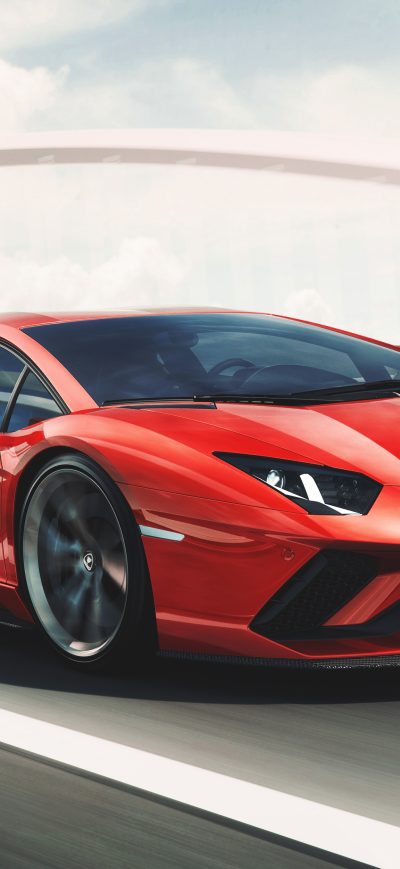 Fond d'écran iPhone Red Lamborghini Aventador