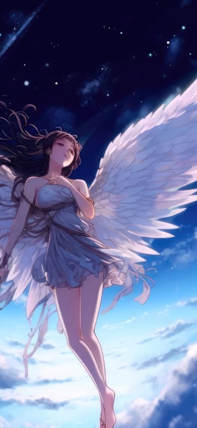 Fond d'écran iPhone Angel Girl Flying In Heaven