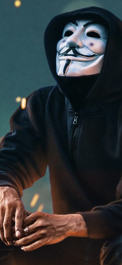 Fond d'écran iPhone Mask Guy Anonymus 4k