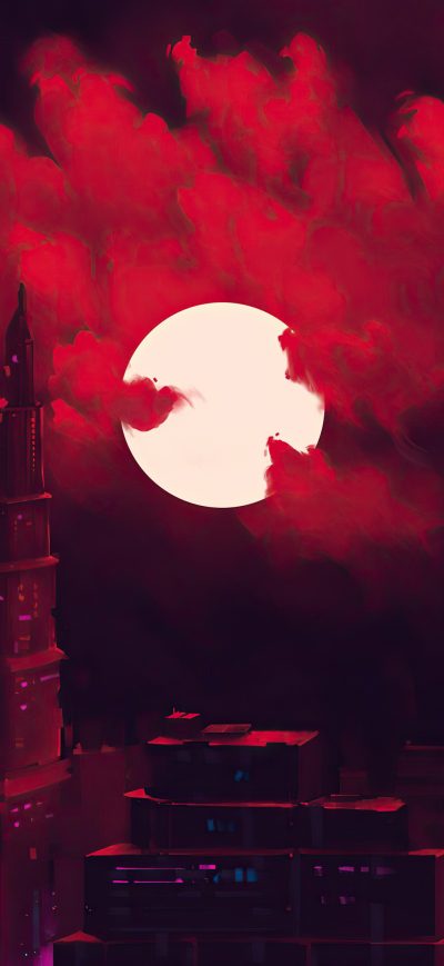 Fond d'écran iPhone Crimson City 4k