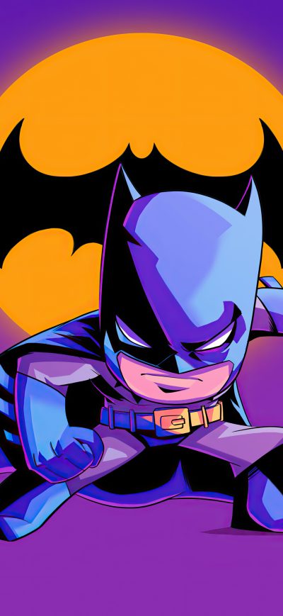 Fond d'écran iPhone Chibbi Batman Minimal Art 4k