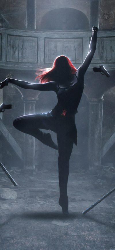 Fond d'écran iPhone Black Widow The Dance 4k
