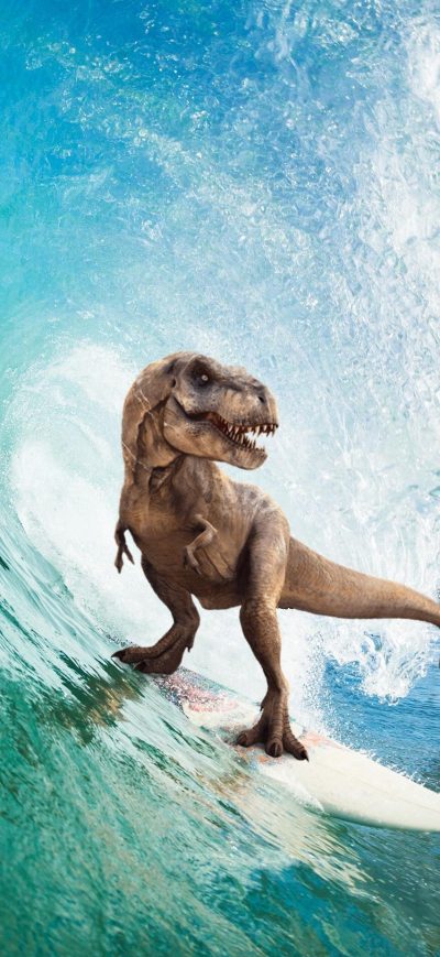 Fond d'écran iPhone Surfing T Rex
