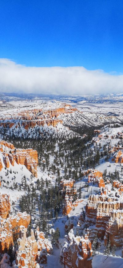 Fond d'écran iPhone Snow At Bryce Canyon National Park 5k