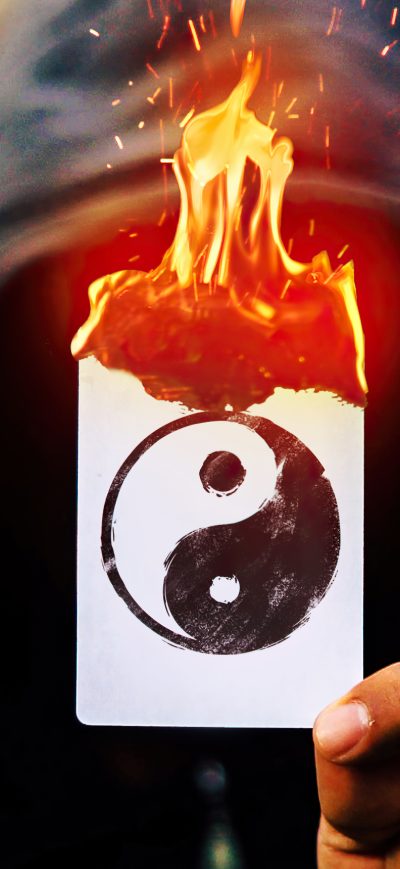 Fond d'écran iPhone Burning Card 4k